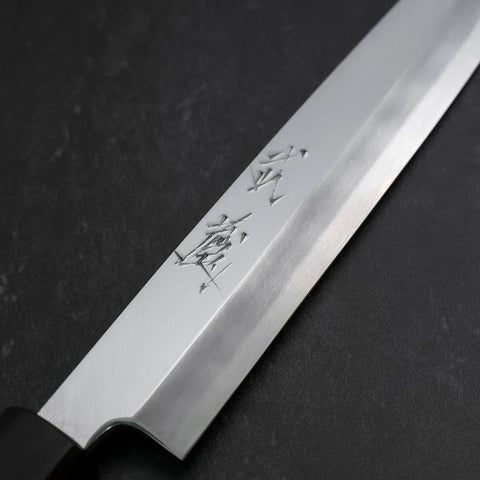Yanagiba Blue Steel #2 Kasumi Walnut Handle 165mm (6.5”)-[Musashi]-[Japanese-Kitchen-Knives]