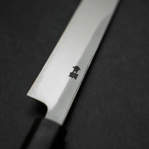 Yanagiba Blue Steel #2 Kasumi Walnut Handle 200mm (7.9”)-[Musashi]-[Japanese-Kitchen-Knives]