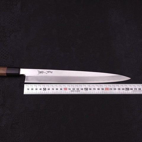 Yanagiba Blue Steel #2 Kasumi Walnut Handle 270mm (10.6”)-[Musashi]-[Japanese-Kitchen-Knives]