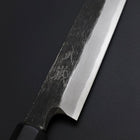 Yanagiba Blue Steel #2 Kurouchi Buffalo Ebony Handle 200mm (7.9”)-[Musashi]-[Japanese-Kitchen-Knives]