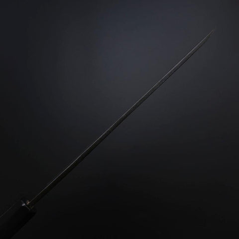 Yanagiba Blue Steel #2 Kurouchi Buffalo Ebony Handle 200mm (7.9”)-[Musashi]-[Japanese-Kitchen-Knives]