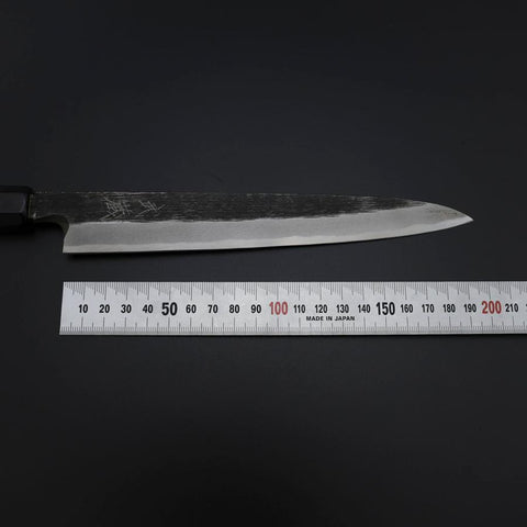 Yanagiba Blue Steel #2 Kurouchi Buffalo Ebony Handle 200mm (7.9”)-[Musashi]-[Japanese-Kitchen-Knives]