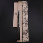 Yanagiba Blue Steel #2 Kurouchi Buffalo Ebony Handle 200mm (7.9”)-[Musashi]-[Japanese-Kitchen-Knives]