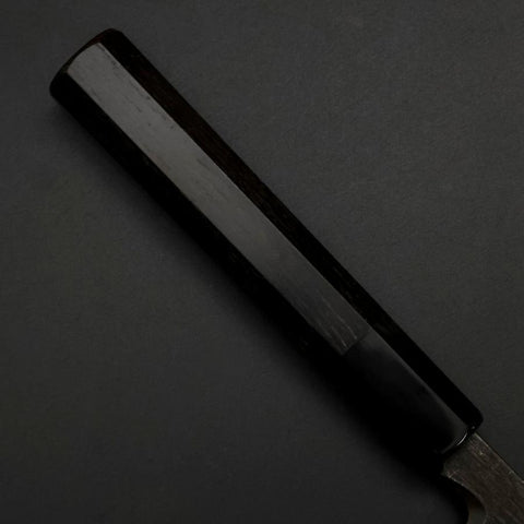 Yanagiba Blue Steel #2 Kurouchi Buffalo Ebony Handle 210mm (8.3”)-[Musashi]-[Japanese-Kitchen-Knives]
