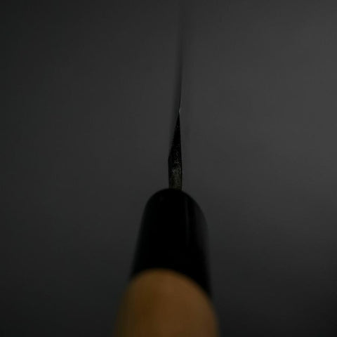 Yanagiba Blue Steel #2 Kurouchi Tsuchime Cherry Handle 200mm (7.9”)-[Musashi]-[Japanese-Kitchen-Knives]