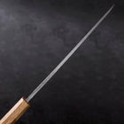 Yanagiba Blue Steel #2 Kurouchi Tsuchime Yaki Urushi Handle 240mm (9.4”)-[Musashi]-[Japanese-Kitchen-Knives]