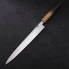 Yanagiba Blue Steel #2 Kurouchi Tsuchime Yaki Urushi Handle 270mm (10.6”)-[Musashi]-[Japanese-Kitchen-Knives]