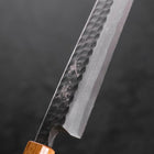 Yanagiba Blue Steel #2 Kurouchi Tsuchime Yaki Urushi Handle 300mm (11.8”)-[Musashi]-[Japanese-Kitchen-Knives]