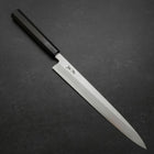 Yanagiba Blue Steel #2 Suminagashi Buffalo Ebony Handle 270mm (10.6”)-[Musashi]-[Japanese-Kitchen-Knives]