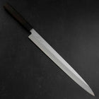 Yanagiba Blue Steel #1 Suminagashi Buffalo Ebony Handle With Sheath 330mm-[Musashi]-[Japanese-Kitchen-Knives]