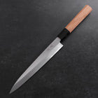 Yanagiba Left Hand AUS-10 Polished Buffalo Teak Handle 210mm (8.3”)-[Musashi]-[Japanese-Kitchen-Knives]