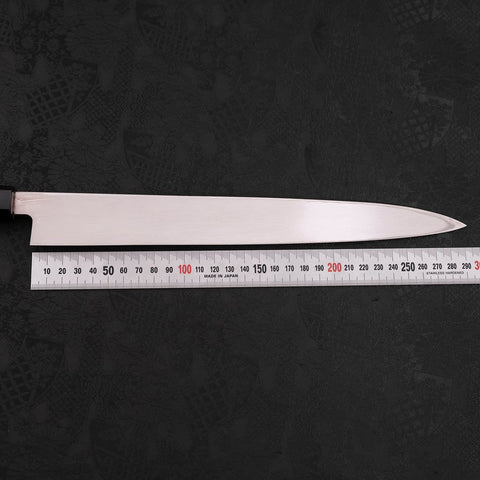 Yanagiba Left Hand AUS-10 Polished Buffalo Wenge Handle 290mm (11.4”)-[Musashi]-[Japanese-Kitchen-Knives]
