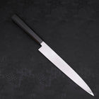 Yanagiba Left Hand AUS-10 Polished Ebony Handle 240mm (9.4”)-[Musashi]-[Japanese-Kitchen-Knives]
