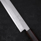 Yanagiba Left Hand AUS-10 Polished Ebony Handle 240mm (9.4”)-[Musashi]-[Japanese-Kitchen-Knives]