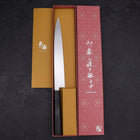 Yanagiba Left Hand AUS-10 Polished Ebony Handle 240mm (9.4”)-[Musashi]-[Japanese-Kitchen-Knives]