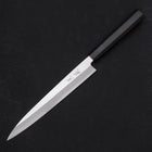 Yanagiba Left -Hand Silver Steel #3 Kasumi Buffalo Ebony Handle 210mm (8.3”)-[Musashi]-[Japanese-Kitchen-Knives]
