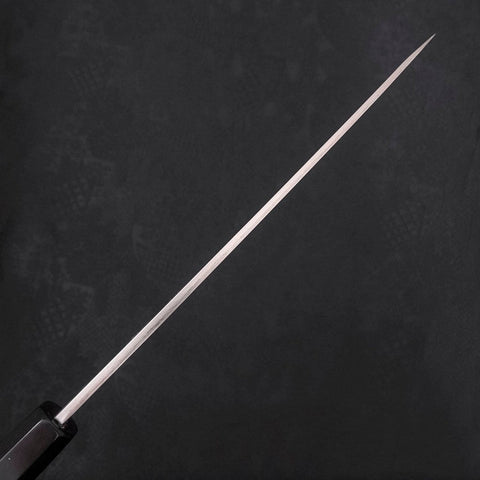 Yanagiba Left -Hand Silver Steel #3 Kasumi Buffalo Ebony Handle 210mm (8.3”)-[Musashi]-[Japanese-Kitchen-Knives]