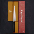 Yanagiba Left -Hand Silver Steel #3 Kasumi Buffalo Ebony Handle 210mm (8.3”)-[Musashi]-[Japanese-Kitchen-Knives]