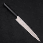 Yanagiba Left -Hand Silver Steel #3 Kasumi Buffalo Ebony Handle 240mm (9.4”)-[Musashi]-[Japanese-Kitchen-Knives]