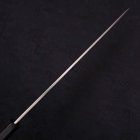Yanagiba Left -Hand Silver Steel #3 Kasumi Buffalo Ebony Handle 300mm (11.8”)-[Musashi]-[Japanese-Kitchen-Knives]