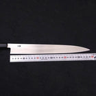 Yanagiba Left -Hand Silver Steel #3 Kasumi Buffalo Ebony Handle 300mm (11.8”)-[Musashi]-[Japanese-Kitchen-Knives]