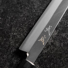 Yanagiba Left-Hand Silver Steel #3 Kasumi Buffalo Magnolia Handle 210mm (8.3”)-[Musashi]-[Japanese-Kitchen-Knives]