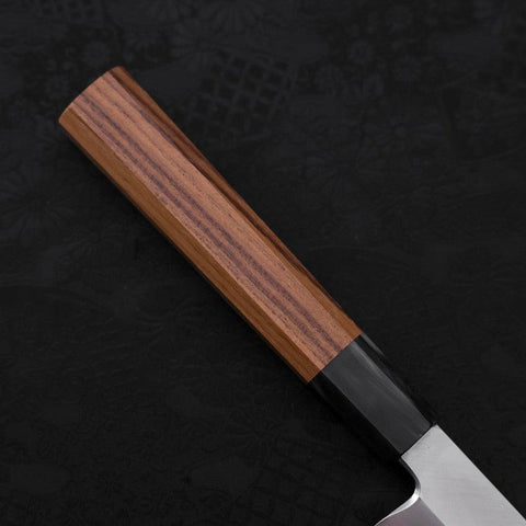 Yanagiba Silver Steel #3 Hon-Kasumi Buffalo Teak Handle 270mm (10.6”)-[Musashi]-[Japanese-Kitchen-Knives]
