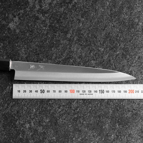 Yanagiba Silver Steel #3 Kasumi Buffalo Ebony Handle 200mm (7.9”)-[Musashi]-[Japanese-Kitchen-Knives]