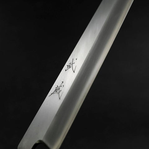 Yanagiba Silver Steel #3 Kasumi Buffalo Ebony Handle 300mm (11.8”)-[Musashi]-[Japanese-Kitchen-Knives]