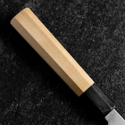Yanagiba Left-Hand Silver Steel #3 Kasumi Buffalo Magnolia Handle 240mm (9.4”)-[Musashi]-[Japanese-Kitchen-Knives]