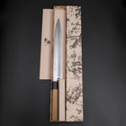 Yanagiba Silver Steel #3 Kasumi Buffalo Magnolia Handle 270mm (10.6”)-[Musashi]-[Japanese-Kitchen-Knives]