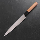Yanagiba Silver Steel #3 Kasumi Buffalo Teak Handle 200mm (7.9”)-[Musashi]-[Japanese-Kitchen-Knives]