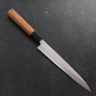 Yanagiba Silver Steel #3 Kasumi Buffalo Teak Handle 200mm (7.9”)-[Musashi]-[Japanese-Kitchen-Knives]