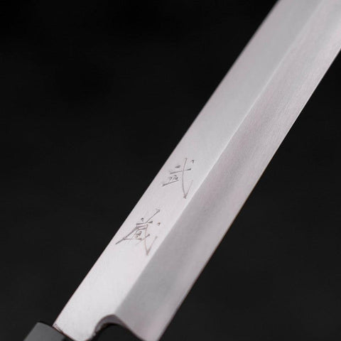 Yanagiba Silver Steel #3 Kasumi Buffalo Teak Handle 270mm (10.6”)-[Musashi]-[Japanese-Kitchen-Knives]