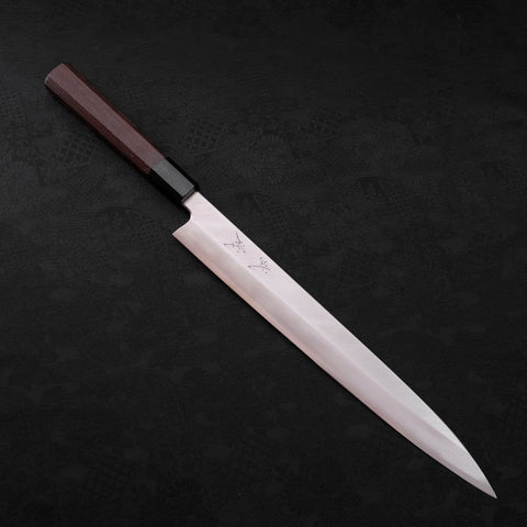 Yanagiba Silver Steel #3 Kasumi Buffalo Wenge Handle 300mm (11.8”)-[Musashi]-[Japanese-Kitchen-Knives]