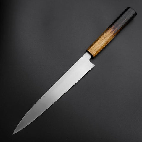 Yanagiba Silver Steel #3 Kasumi Yaki Urushi Handle 205mm (8.1”)-[Musashi]-[Japanese-Kitchen-Knives]