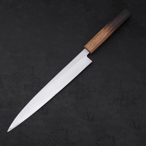 Yanagiba Silver Steel #3 Kasumi Yaki Urushi Handle 240mm (9.4”)-[Musashi]-[Japanese-Kitchen-Knives]