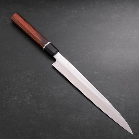 Yanagiba VG-10 Damascus Cherry Handle 240mm with Sheath (9.4”)-[Musashi]-[Japanese-Kitchen-Knives]