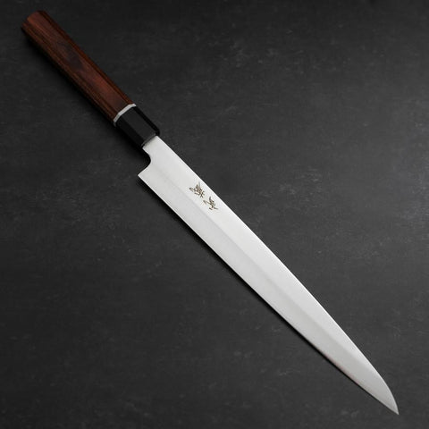 Yanagiba VG-10 Damascus Cherry Handle 270mm with Sheath (10.6”)-[Musashi]-[Japanese-Kitchen-Knives]