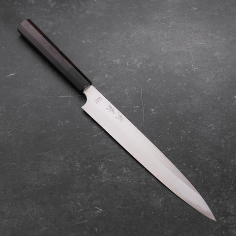 Yanagiba VG-10 Kasumi Buffalo Ebony Handle 240mm (9.4”)-[Musashi]-[Japanese-Kitchen-Knives]