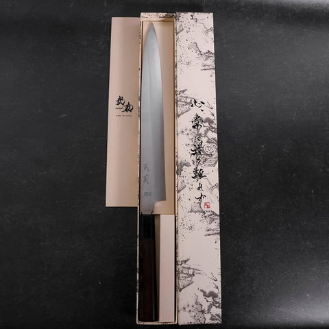 Yanagiba VG-10 Kasumi Buffalo Ebony Handle 300mm (11.8”)-[Musashi]-[Japanese-Kitchen-Knives]