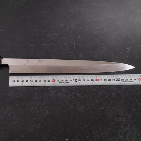 Yanagiba VG-10 Mirror Buffalo Ebony Handle 300mm (11.8”)-[Musashi]-[Japanese-Kitchen-Knives]