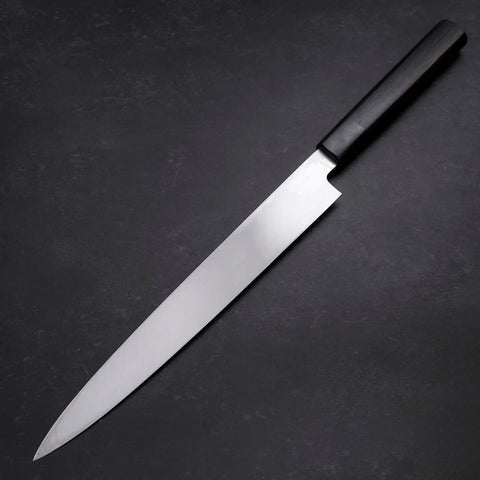 Yanagiba VG-10 Mirror Kasumi Shitan Ebony Handle 270mm (10.6”)-[Musashi]-[Japanese-Kitchen-Knives]