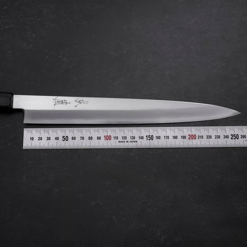Yanagiba VG-10 Mirror Kasumi Shitan Ebony Handle 270mm (10.6”)-[Musashi]-[Japanese-Kitchen-Knives]