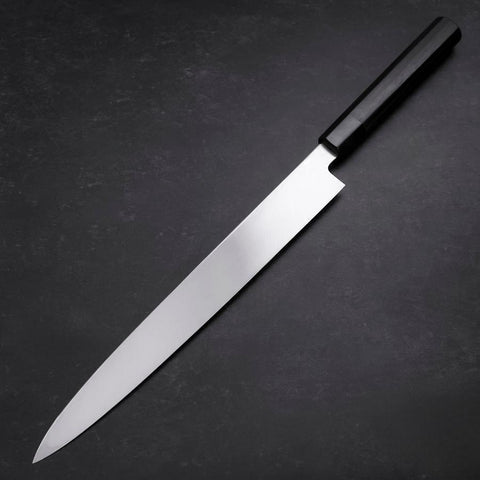 Yanagiba VG-10 Mirror Kasumi Shitan Ebony Handle 300mm (11.8”)-[Musashi]-[Japanese-Kitchen-Knives]
