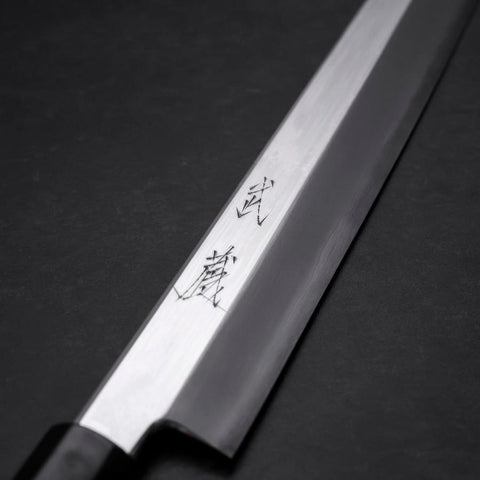 Yanagiba VG-10 Mirror Kasumi Shitan Ebony Handle 300mm (11.8”)-[Musashi]-[Japanese-Kitchen-Knives]