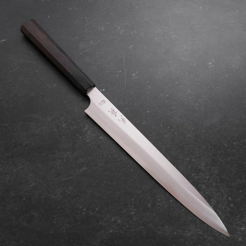 Yanagiba VG-10 Polished Buffalo Ebony Handle 270mm (10.6”)-[Musashi]-[Japanese-Kitchen-Knives]
