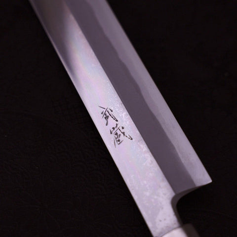 Yanagiba White Steel #1 Ebony Handle 300mm (11.8”)-[Musashi]-[Japanese-Kitchen-Knives]