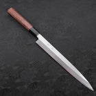 Yanagiba White Steel #2 Kasumi Buffalo Walnut Handle 270mm (10.6”)-[Musashi]-[Japanese-Kitchen-Knives]