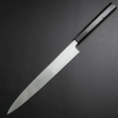 Yanagiba White Steel #2 Kasumi Chokin Dragon Buffalo Ebony Handle 240mm (9.4”)-[Musashi]-[Japanese-Kitchen-Knives]